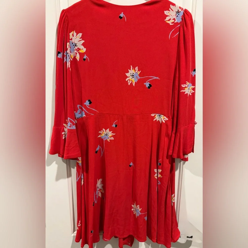 Free People NWT Time On My Side Red Floral Mini Dress